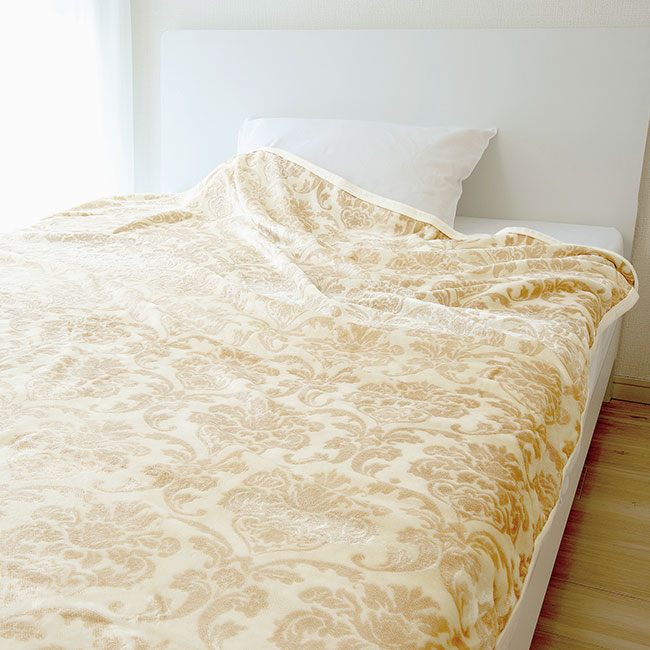  日本製シール織シルク毛布